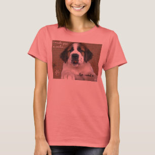 St Bernard Puppy Cookie T Shirt