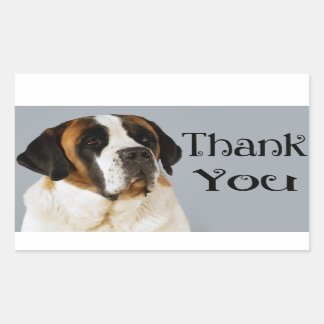 St. Bernard Puppy Hund Tack Sticker Rektangulärt Klistermärke