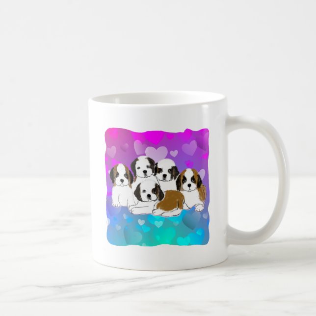 St Bernard Puppy Mugg - Puppy Kärlek-serien (Höger)