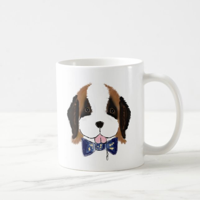 St. Bernard Puppy Mugg - Slobbers Puppy Kärlek Ser (Höger)