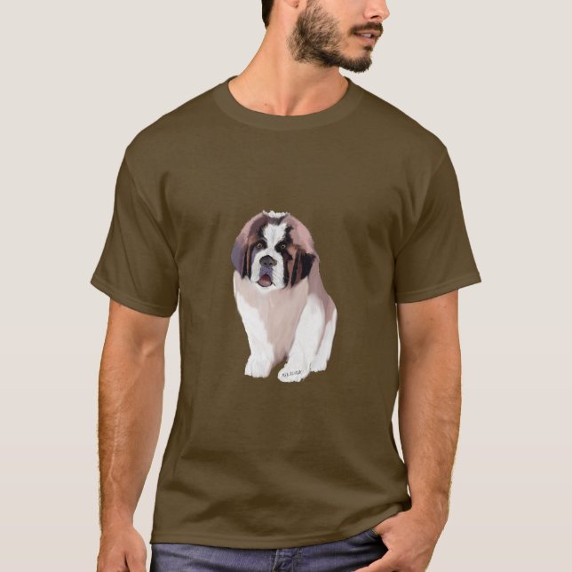 St. Bernard Puppy T Shirt (Framsida)