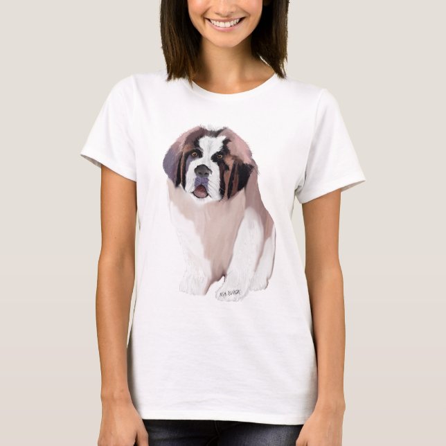 St. Bernard Puppy T Shirt (Framsida)