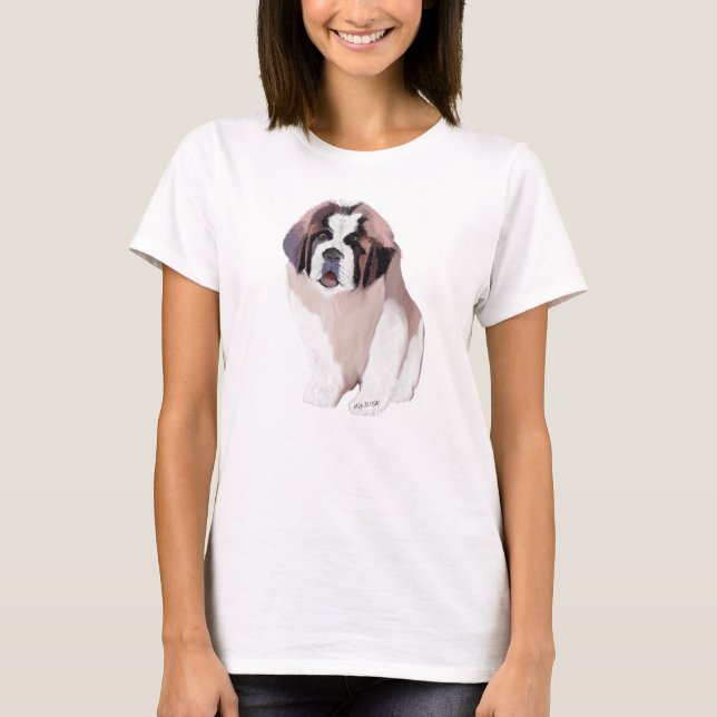 St. Bernard Puppy T Shirt (Framsida)