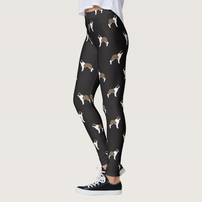 St Bernard Silhouettesmönster Leggings (Vänster)