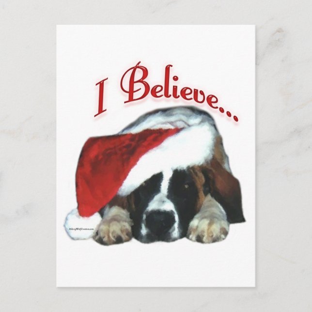St Bernard som jag tror Helg Vykort (Framsida)