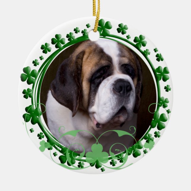 St Bernard St Patrick dagprydnad Julgransprydnad Keramik (Framsidan)