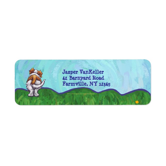 St. Bernard Stationery Returadress Etikett (Framsidan)