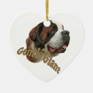 St Bernard stillar jätten Julgransprydnad Keramik