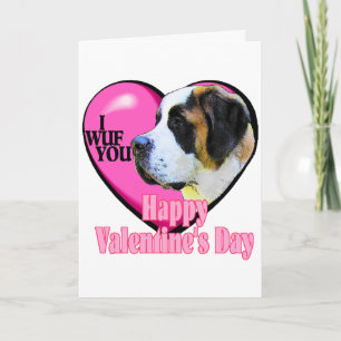 St Bernard valentin gåvor för dag Helgkort