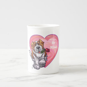 St. Bernard Valentindagen Benporslin Mugg