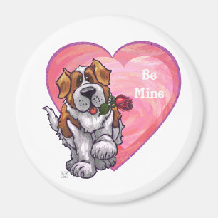St. Bernard Valentindagen Magnet