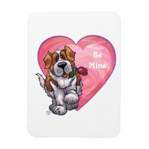 St. Bernard Valentindagen Magnet