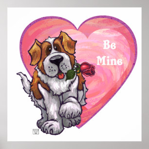 St. Bernard Valentindagen Poster