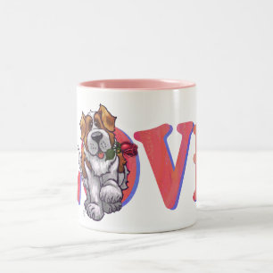 St. Bernard Valentindagen Två-Tonad Mugg