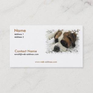 St Bernard visitkort
