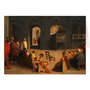 St Bernardino av Siena att predika Hälsningskort
