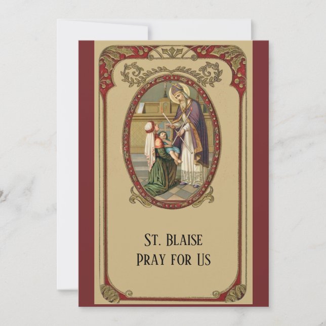 St. Blaise Catholic Patron Saint of Throat Sjukdom (Framsida)