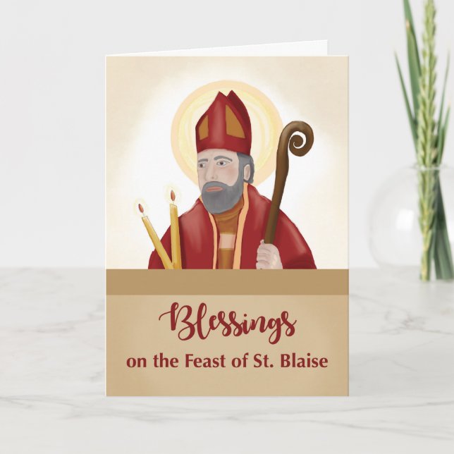 St. Blaise Feast Day Blessings Kort (Framsida)