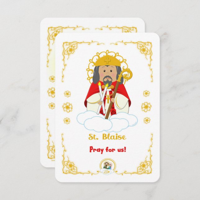St. Blaise Heliga Card Inbjudningar (Fram/baksida)