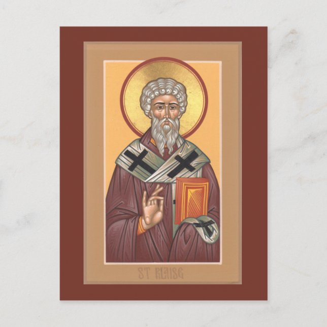 St. Blaise Prayer Card Vykort (Framsida)