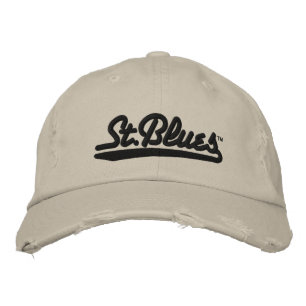 St Blues-embroiderad nöt-lock Broderad Keps