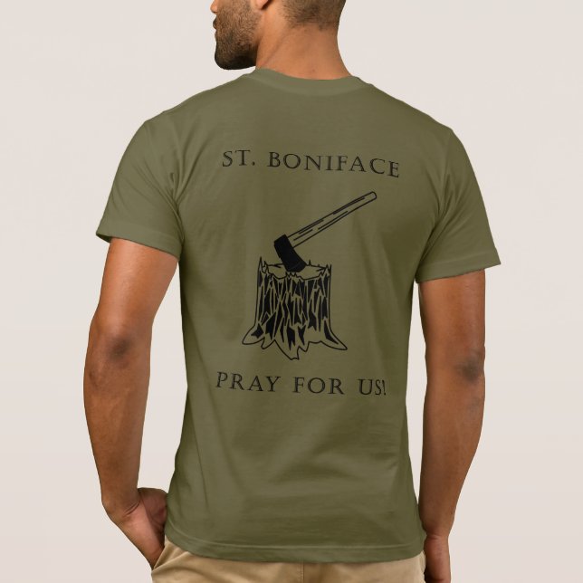 St Boniface - Khop ner i Träd T Shirt (Baksida)