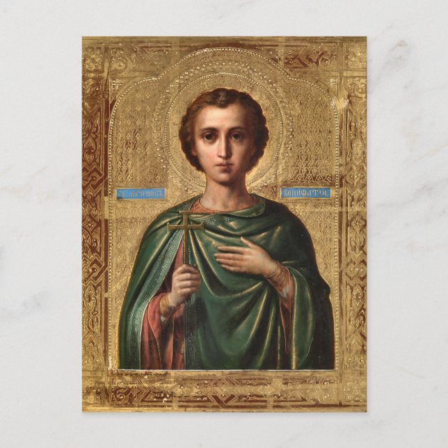 St. Boniface of Tarsus Orthodox Christian Icon Vykort (Framsida)
