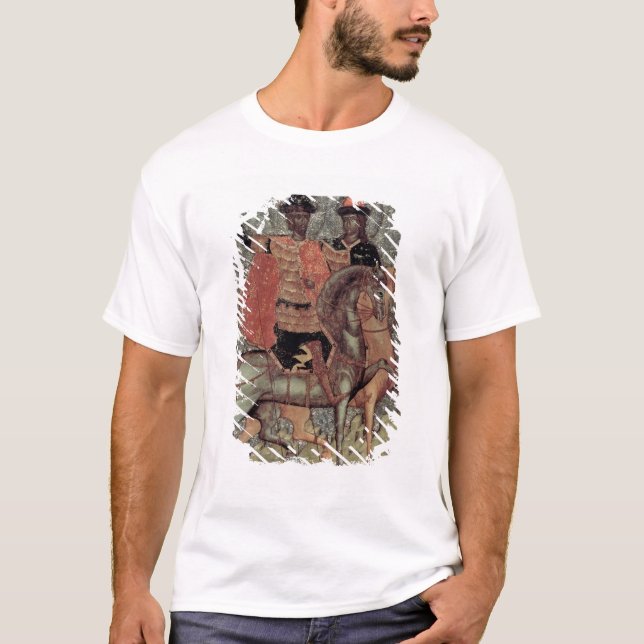 St. Boris och St. Gleb monterade, c.1377 Tee Shirt (Framsida)