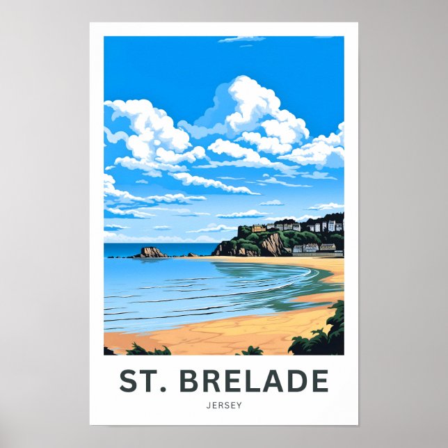 St. Brelade Jersey Travel Print Poster (Framsidan)