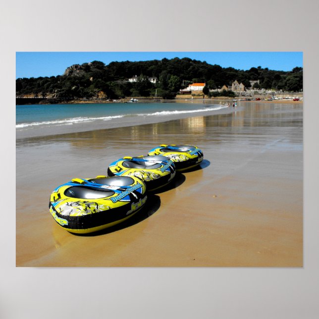St Brelade's strand vid lågvatten Poster (Framsidan)