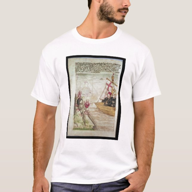 St. Brendan i hans frakt Tee Shirt (Framsida)