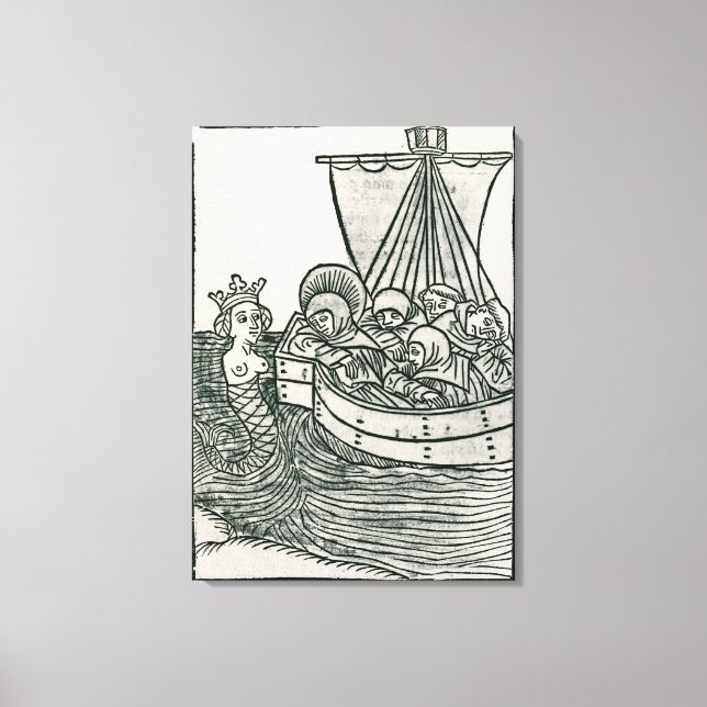 St. Brendan och Siren Canvastryck (Framsida)