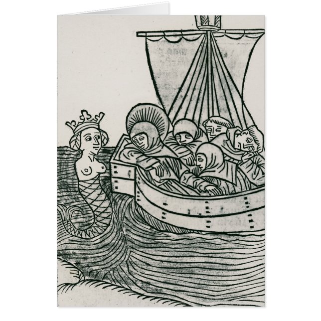 St. Brendan och siren Hälsningskort (Framsidan)