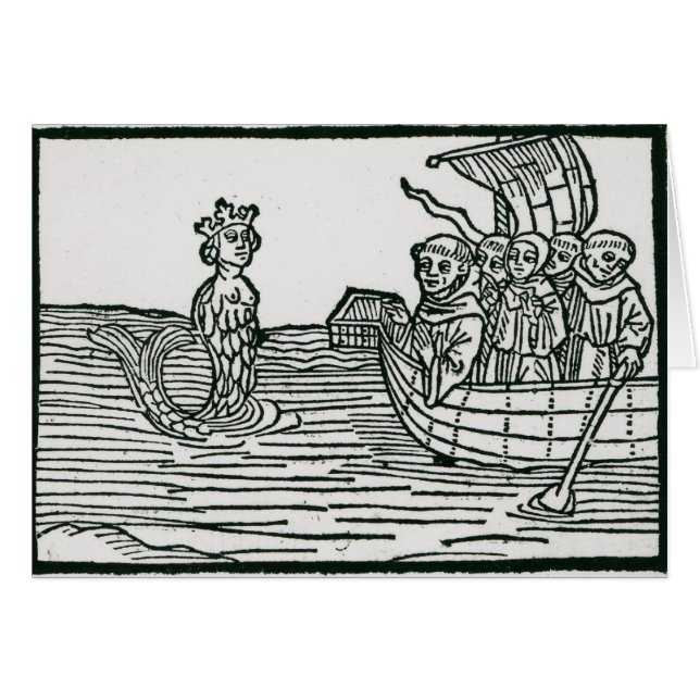 St. Brendan och siren Hälsningskort (Framsidan Horizontal)