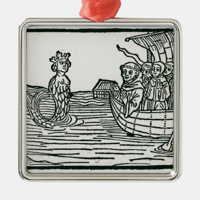 St. Brendan och siren Julgransprydnad Metall (Framsidan)