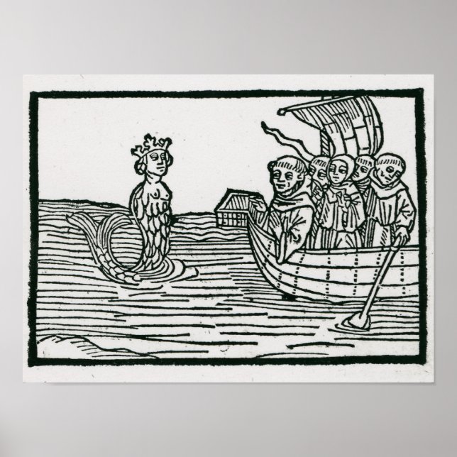 St. Brendan och Siren Poster (Framsidan)