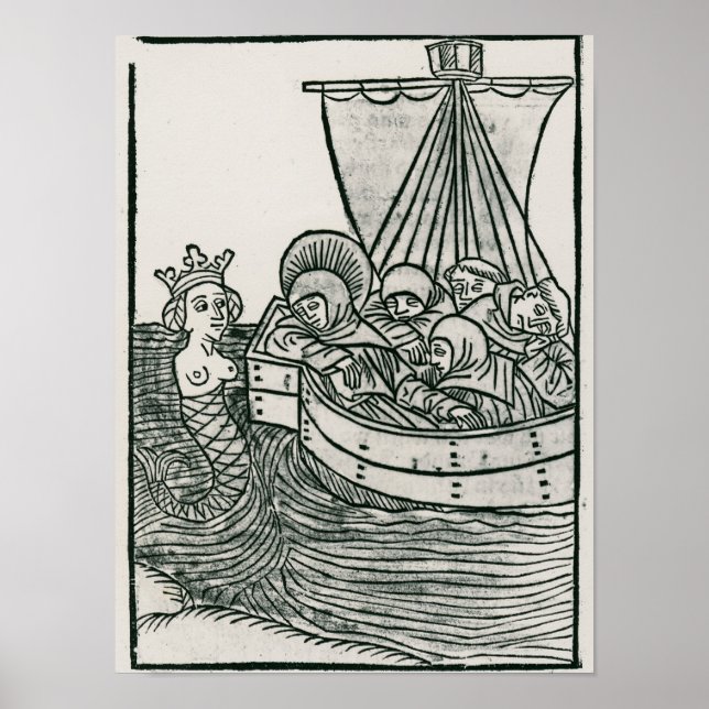 St. Brendan och Siren Poster (Framsidan)