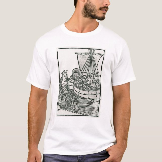 St. Brendan och siren T-shirt (Framsida)