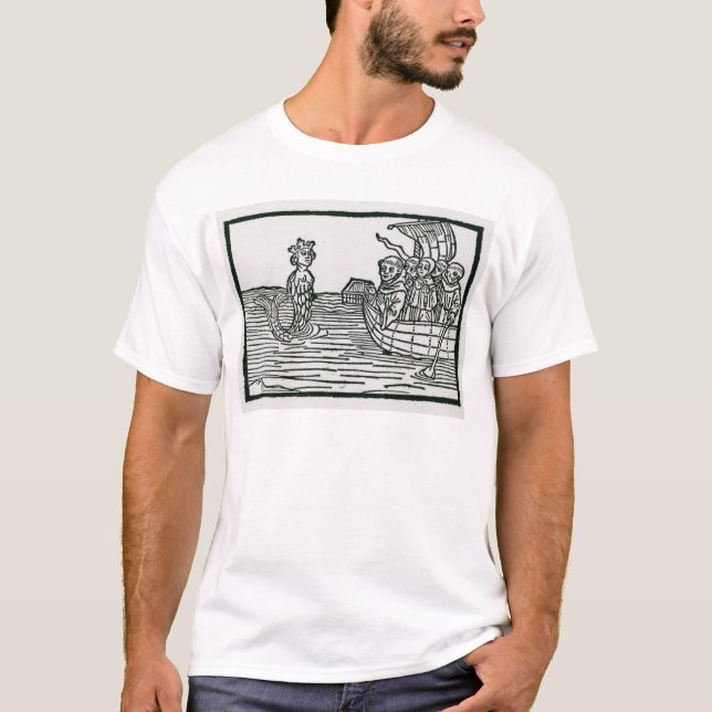 St. Brendan och siren Tee Shirt (Framsida)