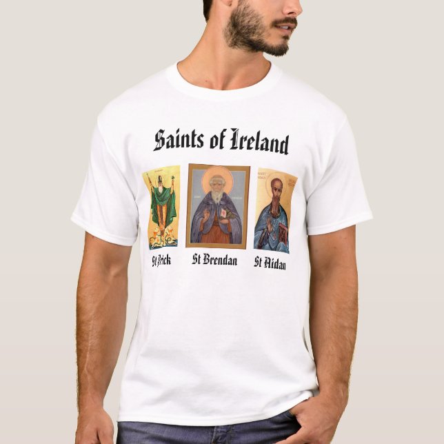 St. Brendan, patrick, aidan, Saints av Irelan… Tee Shirt (Framsida)
