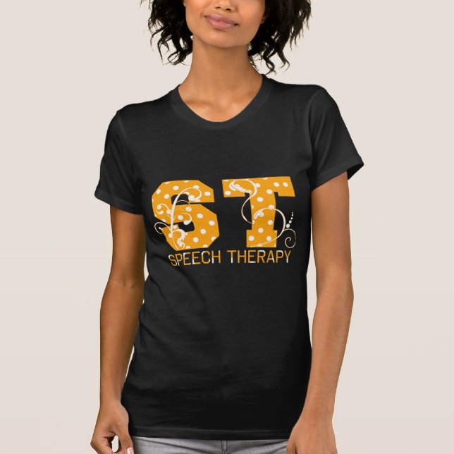 st brev orange och vit polka dots tee (Framsida)