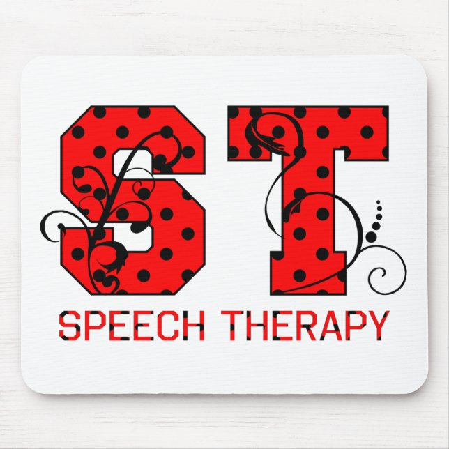 st brev red and black polka dots musmatta (Framsidan)