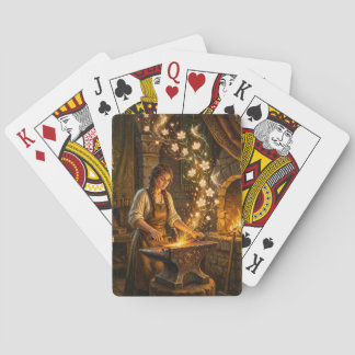 St Brigid Blacksmith Fairies Flowers Fantasy Art Casinokort