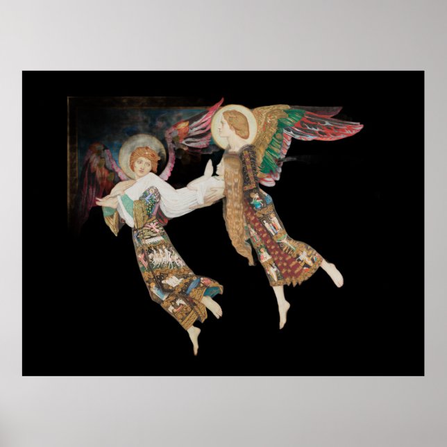 St Brigid förs bort av änglar Poster (Framsidan)