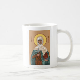 St Brigid med Heliga Fire och Kor Kaffemugg