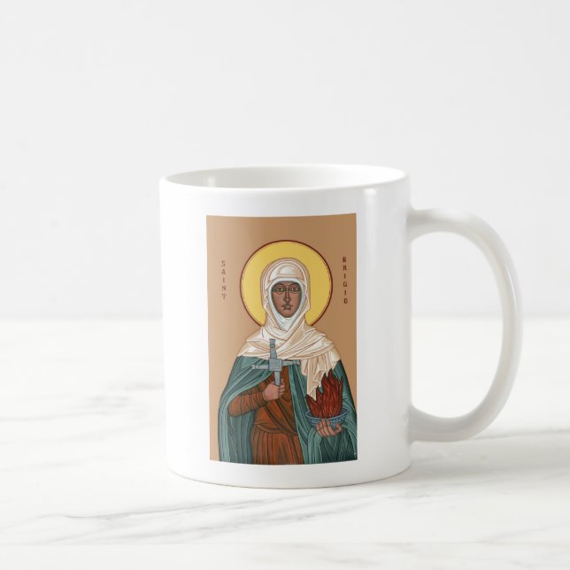 St Brigid med Heliga Fire och Kor Kaffemugg (Höger)