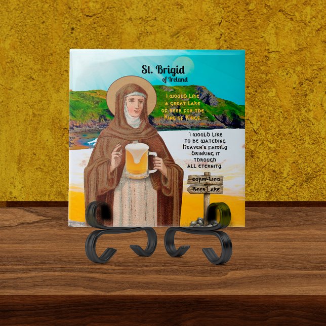 St. Brigid of Ireland and Her Lake of Beer Kakelplatta (Skapare uppladdad)