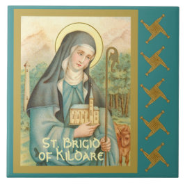 St. Brigid of Ireland (M 014) Kakelplatta