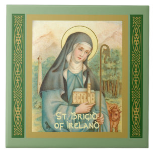 St. Brigid of Ireland (M 014) Kakelplatta