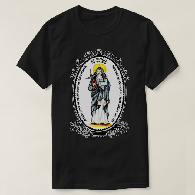 St Brigid of Kildare Kor Ireland Irish Cute Cath T Shirt (Design framsida)